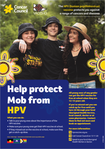 Help protect Mob from HPV poster